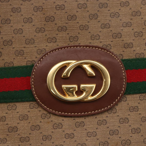 GUCCI Micro GG Supreme Web Sherry Line Bag PVC Beige 002 123 0131 Auth 148270
