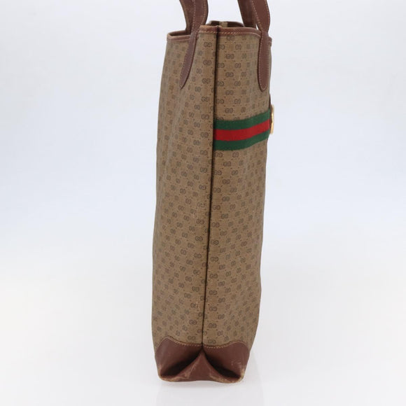 GUCCI Micro GG Supreme Web Sherry Line Bag PVC Beige 002 123 0131 Auth 148270