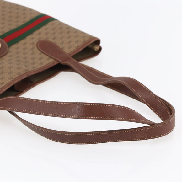 GUCCI Micro GG Supreme Web Sherry Line Bag PVC Beige 002 123 0131 Auth 148270