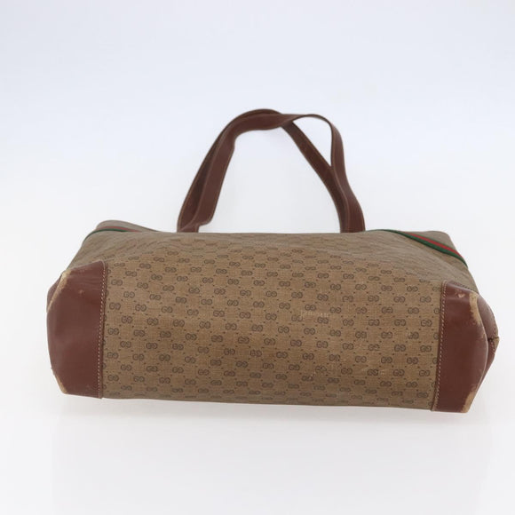 GUCCI Micro GG Supreme Web Sherry Line Bag PVC Beige 002 123 0131 Auth 148270