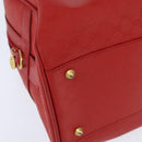 GUCCI Micro GG Canvas Boston Bag Red Gold 002 115 0165 Auth 148271-9
