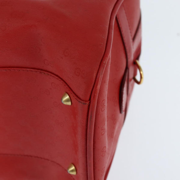 GUCCI Micro GG Canvas Boston Bag Red Gold 002 115 0165 Auth 148271
