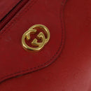 GUCCI Micro GG Canvas Boston Bag Red Gold 002 115 0165 Auth 148271-17