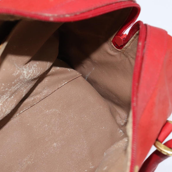 GUCCI Micro GG Canvas Boston Bag Red Gold 002 115 0165 Auth 148271