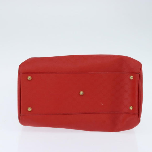 GUCCI Micro GG Canvas Boston Bag Red Gold 002 115 0165 Auth 148271