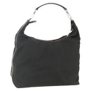 GUCCI Shoulder Bag Nylon Khaki Silver 001 1955 Auth 148272-1