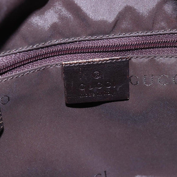 GUCCI Shoulder Bag Nylon Khaki Silver 001 1955 Auth 148272