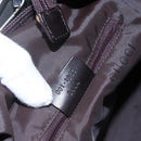 GUCCI Shoulder Bag Nylon Khaki Silver 001 1955 Auth 148272-12