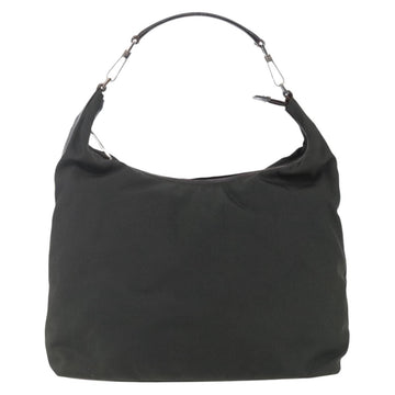 GUCCI Shoulder Bag Nylon Khaki Silver 001 1955 Auth 148272 - 0