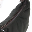 GUCCI Shoulder Bag Nylon Khaki Silver 001 1955 Auth 148272-6