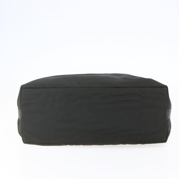 GUCCI Shoulder Bag Nylon Khaki Silver 001 1955 Auth 148272