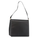 GUCCI Shoulder Bag Leather Black Silver Auth 148273-1