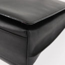 GUCCI Shoulder Bag Leather Black Silver Auth 148273-15