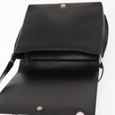 GUCCI Shoulder Bag Leather Black Silver Auth 148273-10