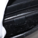 GUCCI Shoulder Bag Leather Black Silver Auth 148273-18