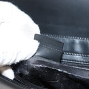 GUCCI Shoulder Bag Leather Black Silver Auth 148273-12