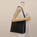 GUCCI Shoulder Bag Leather Black Silver Auth 148273-22