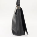 GUCCI Shoulder Bag Leather Black Silver Auth 148273-4