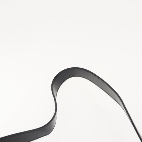 GUCCI Shoulder Bag Leather Black Silver Auth 148273