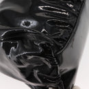 GUCCI Abbey Shoulder Bag Enamel Black Gold 189833 Auth 148274-16