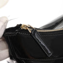 GUCCI Abbey Shoulder Bag Enamel Black Gold 189833 Auth 148274-10