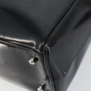GUCCI Hand Bag Enamel 2way Black Silver 000 1274 0505 Auth 148275-9