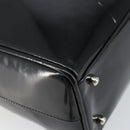 GUCCI Hand Bag Enamel 2way Black Silver 000 1274 0505 Auth 148275-16
