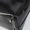 GUCCI Hand Bag Enamel 2way Black Silver 000 1274 0505 Auth 148275-17