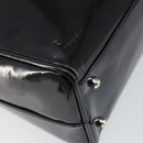 GUCCI Hand Bag Enamel 2way Black Silver 000 1274 0505 Auth 148275-18