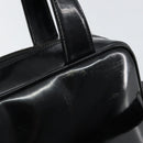 GUCCI Hand Bag Enamel 2way Black Silver 000 1274 0505 Auth 148275-10