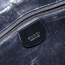 GUCCI Hand Bag Enamel 2way Black Silver 000 1274 0505 Auth 148275-20