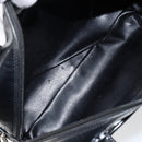 GUCCI Hand Bag Enamel 2way Black Silver 000 1274 0505 Auth 148275-11