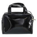 GUCCI Hand Bag Enamel 2way Black Silver 000 1274 0505 Auth 148275-2