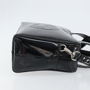 GUCCI Hand Bag Enamel 2way Black Silver 000 1274 0505 Auth 148275-3