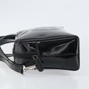 GUCCI Hand Bag Enamel 2way Black Silver 000 1274 0505 Auth 148275-4