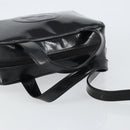 GUCCI Hand Bag Enamel 2way Black Silver 000 1274 0505 Auth 148275-7