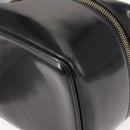 GUCCI Bamboo Vanity Pouch Enamel Black Gold 032 1705 0150 Auth 148276-14