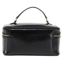 GUCCI Bamboo Vanity Pouch Enamel Black Gold 032 1705 0150 Auth 148276-2