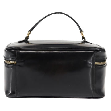 GUCCI Bamboo Vanity Pouch Enamel Black Gold 032 1705 0150 Auth 148276 - 0