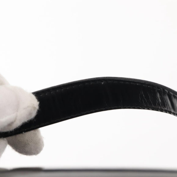 GUCCI Bamboo Vanity Pouch Enamel Black Gold 032 1705 0150 Auth 148276