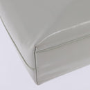 PRADA Hand Bag Enamel Gray Auth 148279-16