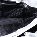 PRADA Hand Bag Enamel Gray Auth 148279-18