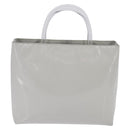 PRADA Hand Bag Enamel Gray Auth 148279-2