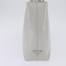 PRADA Hand Bag Enamel Gray Auth 148279-3
