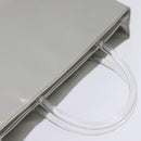 PRADA Hand Bag Enamel Gray Auth 148279-6