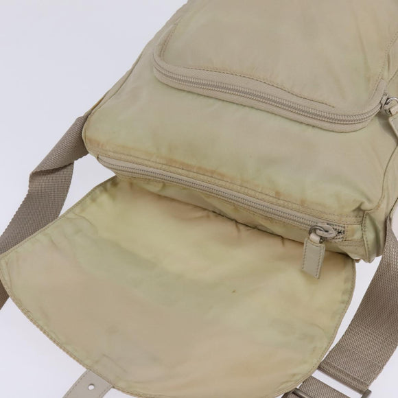 PRADA Shoulder Bag Nylon Ivory Auth 148280