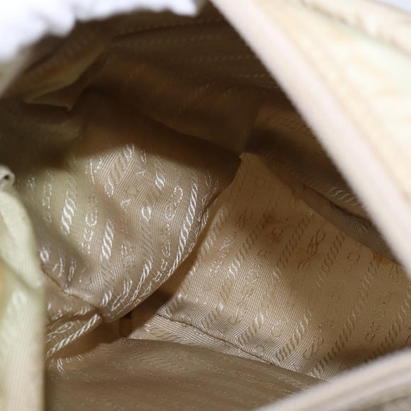 PRADA Shoulder Bag Nylon Ivory Auth 148280