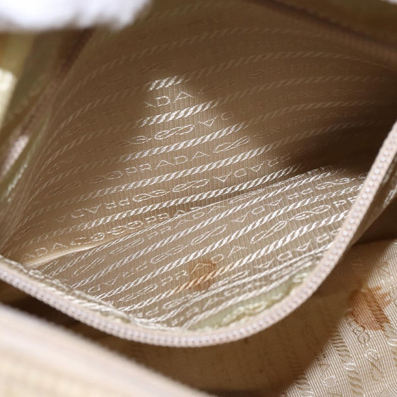 PRADA Shoulder Bag Nylon Ivory Auth 148280