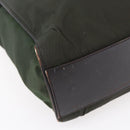 PRADA Tote Bag Nylon Khaki Gold Auth 148282-14