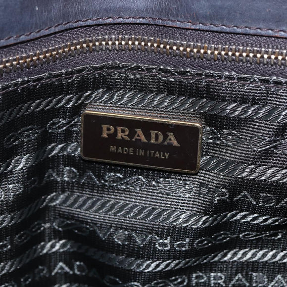 PRADA Tote Bag Nylon Khaki Gold Auth 148282